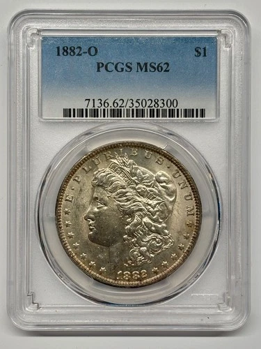 1882-O MORGAN SILVER DOLLAR - PCGS MS62 - 90% SILVER