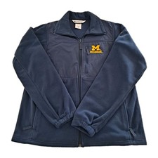 Boy's Embroidered Michigan Wolverines Columbia Full Zip Jacket Size XL 18/20