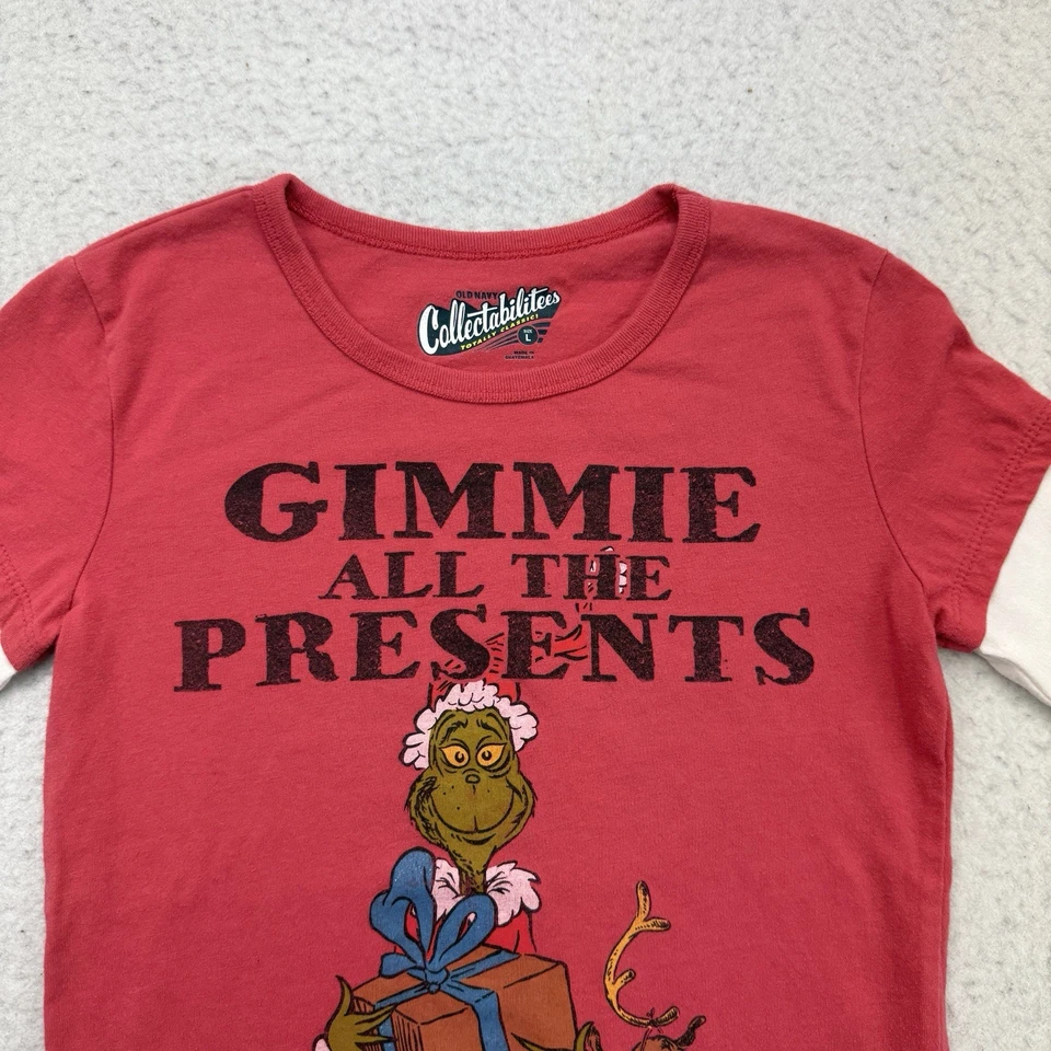 Camisa de Navidad The Grinch Niñas Grande L Roja Antigua Azul Marino Coleccionables Vacaciones Foto 3 de 4