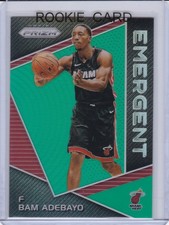 BAM ADEBAYO ROOKIE CARD 2017 Miami Heat Basketball RARE GREEN PRIZM VARIATION RC