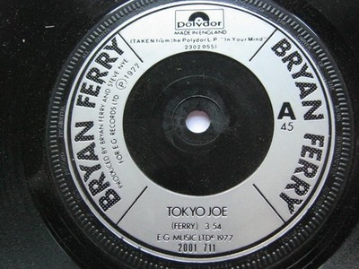 Bryan Ferry Tokyo Joe 7'' Polydor 2001711 EX 1977