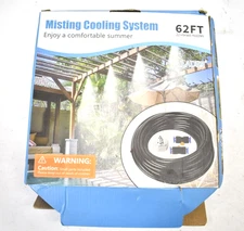 Ruitn Misting Cooling System 76' Line 25 Brass Nozzles 3/4" Adapter For Patio