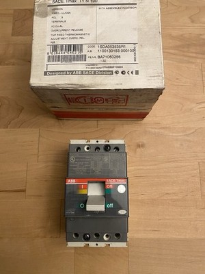 ABB Sace Tmax T1 N 100 Circuit Breaker 3 Pole 25 Amp Missing Mounting Screws