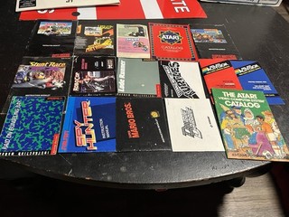 Vintage Rare video game manual mixed lot 15 manuals lot nintendo sega atari