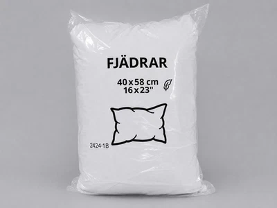 Coussin IKEA FJADRAR, blanc cassé, 40x58 cm, 16x23" FJÄDRAR 100% coton - Photo 1/4