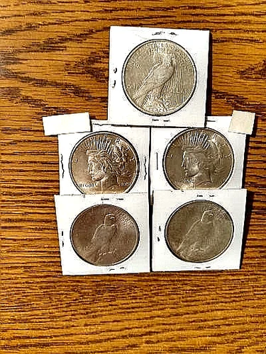 1923 P PEACE DOLLARS SILVER NICE UNC/BU IN FOUR (4) COIN LOTS - *FIVE LOTS AVAIL