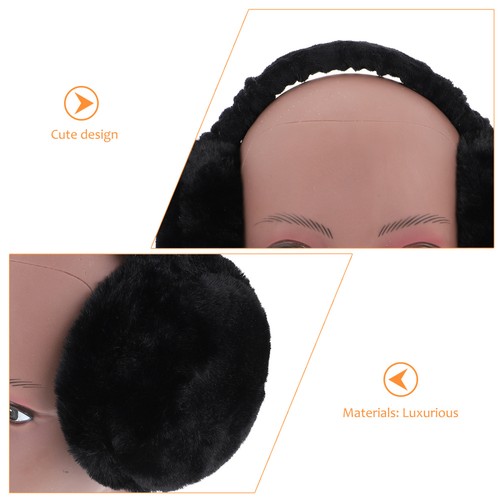 Black Ear Warmers Foldable Earmuffs for Hiking Skiing Biking - Bild 7 von 12