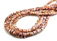 AAA Natural Red White Spiny Oyster Rondelle Disc Polished Heishi Beads PG221C