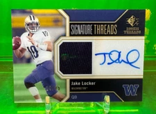 #12/25 2011 RC AUTO Jersey Jake Locker SPA SP Rookie Threads QB HUSKIES Titans