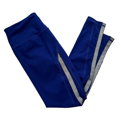 Victorias Secret Sport Women s S Royal Blue Silver Mesh Knockout Tight Leggings