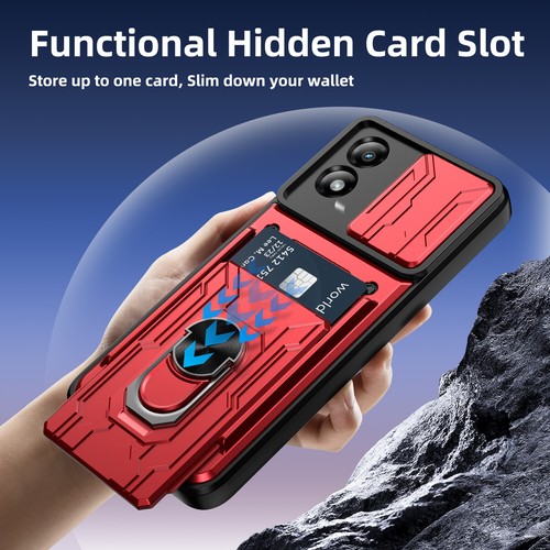 Funda tipo billetera a prueba de golpes con soporte + vidrio templado para Motorola Moto G Play 2024 - Imagen 50 de 83