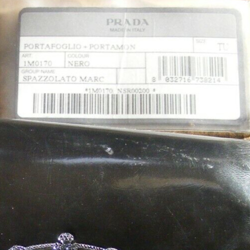 PRADA Milano Black Patent Spazzolato Medium Walle… - image 19