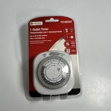 Utilitech Indoor Timer 24 Hour Cycle Programmable Manual Override #0148297 NEW