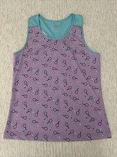 Prince Youth Girls Fashion Printed Tennis Tank Top Purple Blue Sz. Large 14 NWOT