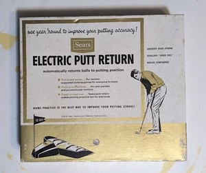 VINTAGE 1967 SEARS ELECTRIC PUTT RETURN MODEL 1903 Original Box Flag Paperwork