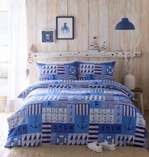 Duvet set seaside beach hut sea shore line coast ocean nautical theme bedding