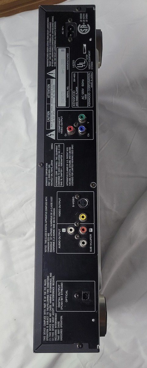 Kenwood DV-403 CD/DVD/VCD/CD-R/RW Playback (NO Remote) | eBay