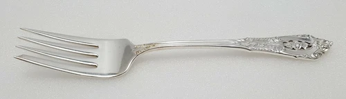 Genuine Wallace Sterling Silver Rose Point Salad Fork 6 1/4" Inch Silverware