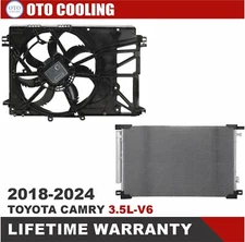 Fan and AC Condenser for 2018-2024 Toyota Camry 3.5L-V6