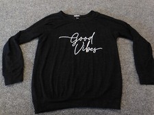 Buffalo David Bitton Womens Sweater Small Black pullover crewneck stretch