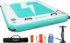 8Ft Inflatable Floating Dock, Inflatable Air Dock Platform Floating Island Raft