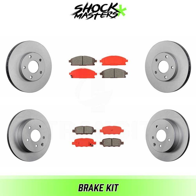 Front & Rear Semi Metalic Brake Pad & Rotors for 20052006 Nissan X