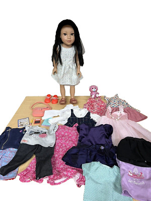 Journey Girls 18 Inch Doll Callie with Clothes Dresses Pants Tops Shoes Bag