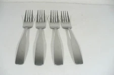 4 Cambridge MADISON Dinner Forks Stainless Plain SATIN Handle Flatware