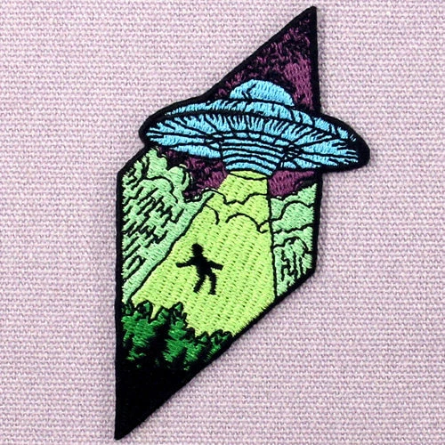 Embroidered Iron Sew On Clothing Patches Badges transfers X-file UFO Alien 876R - Image 3 of 4