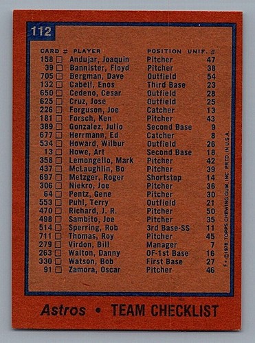 1978 TOPPS BASEBALL VG-NM you pick #1 - #200 complete your set - Picture 97 of 174
