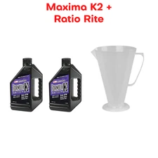 New Ratio Rite Mixing Cup + 2 Maxima Racing Formula K2 2-stroke Engine Oil 16oz