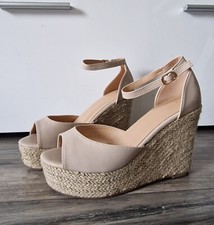 Womens Ankle Strap Flatform Sandals Espadrilles Ladies Platform Wedges Shoes UK