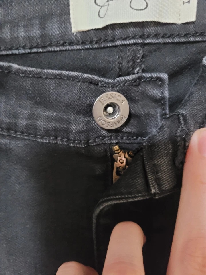 Jeans ajustados negros Kiss Me Jessica Simpson para niñas jóvenes 12 muy buen estado Foto 3 de 4