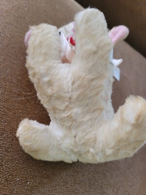 Lammi Gund Sleeping Lamb Mohair Plush Stuffed Animal Vintage Sheep