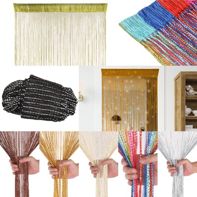 Hanging String Curtains Panels Door Fly Screen Room Divider Net String ...