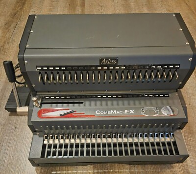 Akiles CombMac-EX, an electric punch and manual comb binding machine WORKING