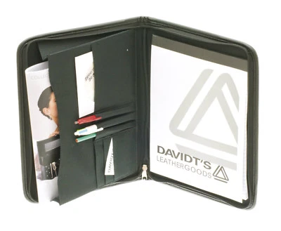 Akten Arbeits Schreib Mappe Tasche Querformat 35x25x3cm Schwarz Davidts Bowatex