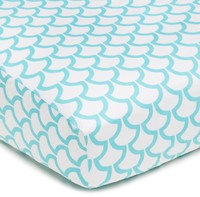 American Baby Company 100% Cotton Percale Fitted Crib Sheet, Aqua Sea Waves , Ne American Baby Company 100% Cotton Percale Fitted Crib Sheet, Aqua Sea Waves , Ne