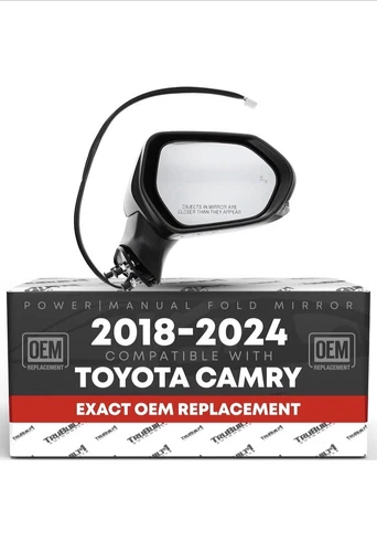 Driver Side Mirror for 2018-2024 Toyota Camry W/ Heated Blind Spot Signal Left