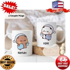 Set Of 2 Couple Mugs - Dudu & Bubu Mugs, Mugs Lovers, Gift for Her, Gift for Him