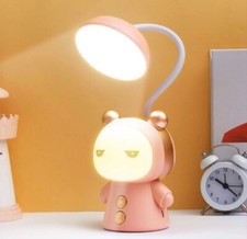 kid s cartoon led desk lamp wireless night light 600mah micro usb rechargeable
