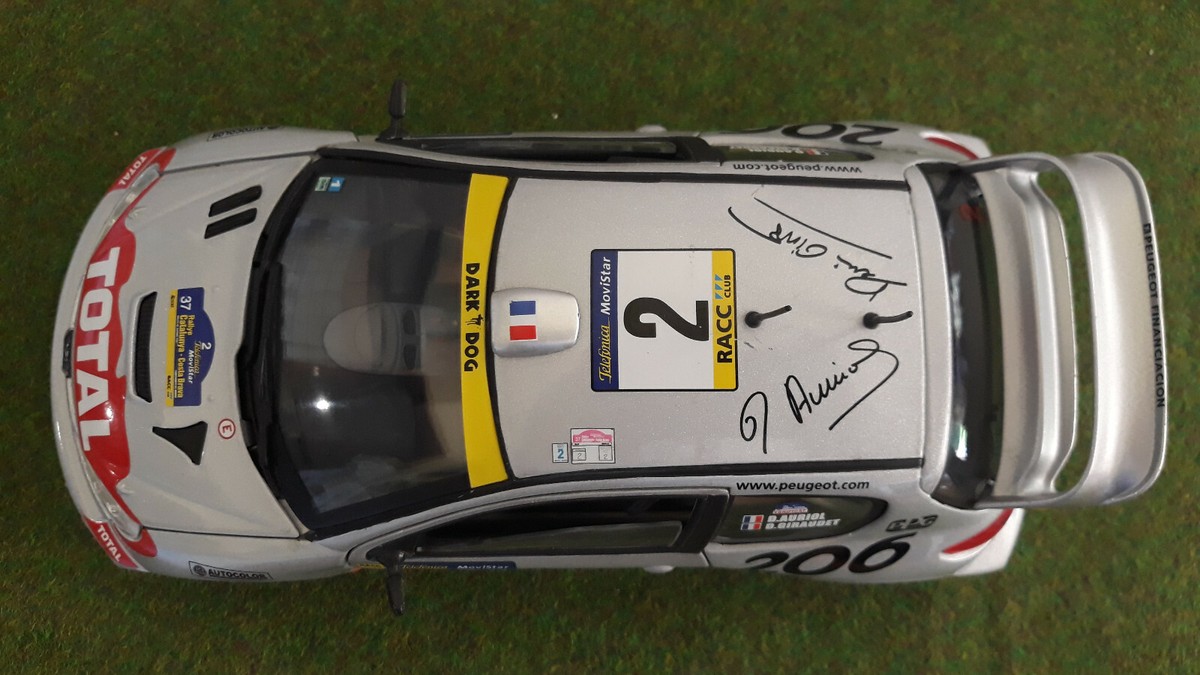 Porte Gauche Miniature Peugeot 206 WRC 3 2001 - Solido 1/18 - Occasion (rétro Cassé)