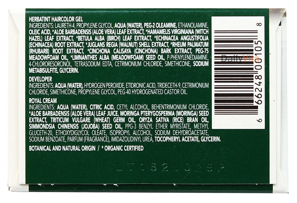 Herbatint永久草药染发凝胶6N深金色4.56盎司 — 第 2/3 张图片