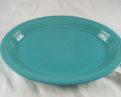 HLC Fiestaware, Large Oval Serving Platter, Fiesta, Turquoise x  3/8