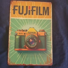 8"X12" Metal Sign Man Cave Wall Art Garage Bar Oil Gas Station Camera Fuji Film