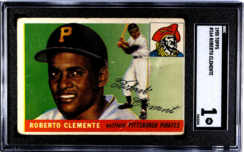 1955 Topps - High #164 Roberto Clemente Pittsburgh Pirates HOF RC SGC 1