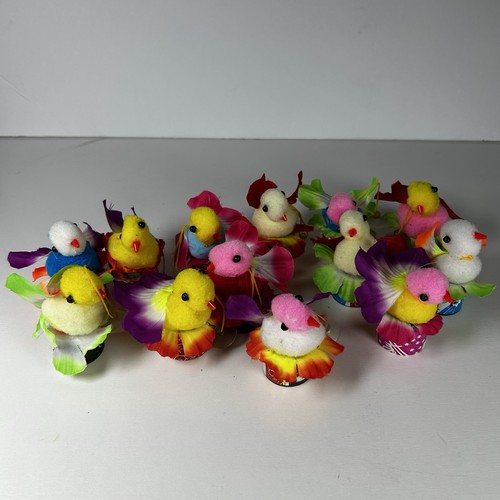 Chicken Chicks Noise Maker With Stickies Can Be Used As Ornaments Toys Lot Of 13