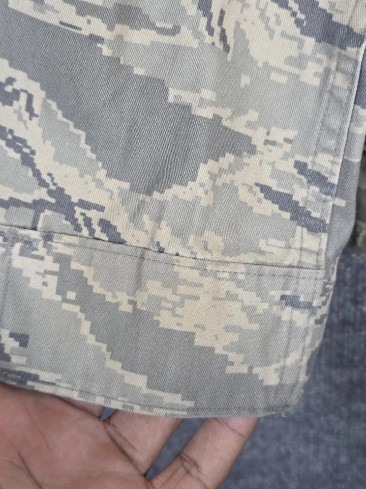 US Air Force ABU Jacket Mens 44L Tiger Stripe Camo Propper Uniform Coat Patches - Image 2 of 4