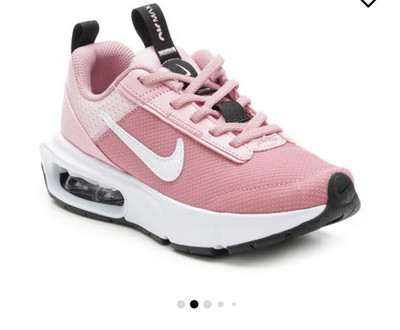 Nike Air Max Girls Low Top Lace-Up Running Sneakers Pink/White Size 2