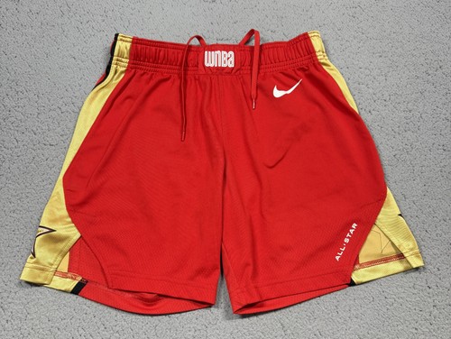 Nike WNBA All Star Shorts Womens 30 Red Gold WNBA Basketball Performance USA